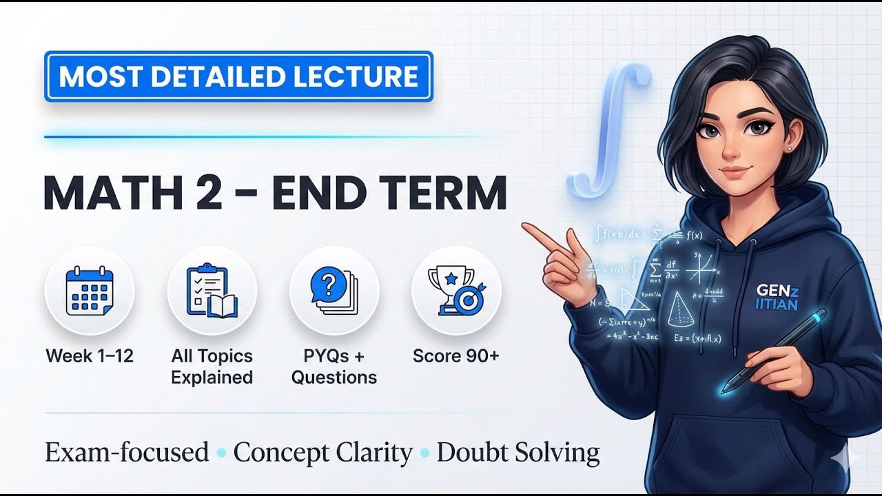MATH 2 - Oneshot | Score 90% in END TERM | Gen-Z IITian