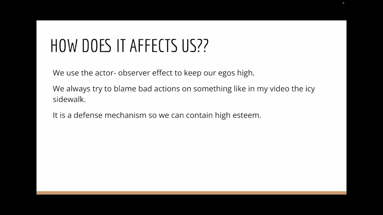 Psych- maija- Actor Observer Effect