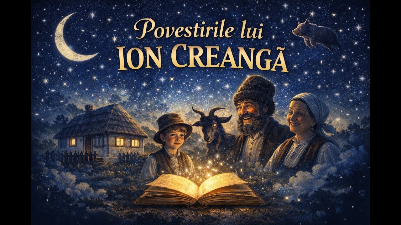 Povești audio pentru somn – Ion Creangă | Maraton de povestiri (45 min, grai moldovenesc)