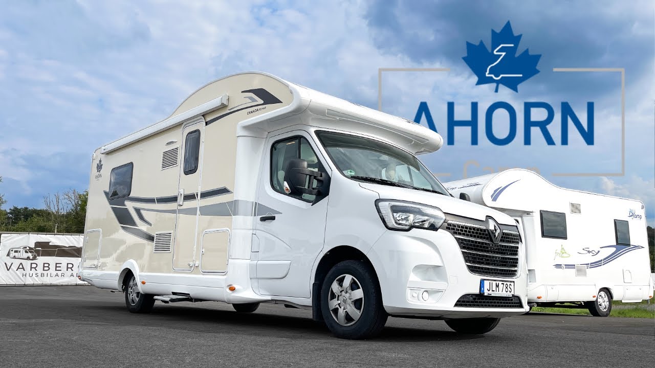 Ahorn Canada TQ Plus 2020 – Queenbed, 5 Bälten & El-taksäng @ Varbergs Husbilar AB