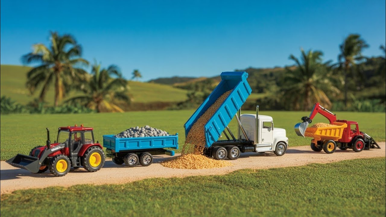Drive JCB and Unloading Stone From Dumper in Game #gaming #jcb #tractor #truck