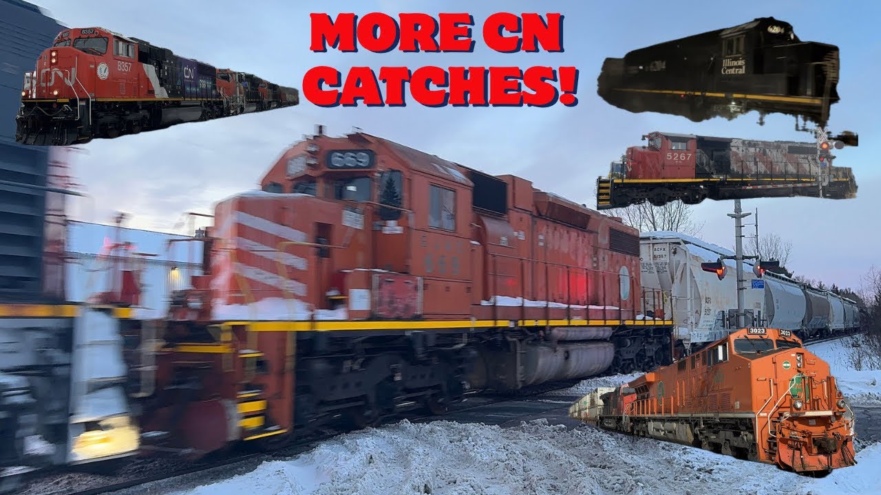 (EJE 669, Light Power, IC 6206, CN 3023, 8357, And More) More Winter Catches On The Bala Subdivision