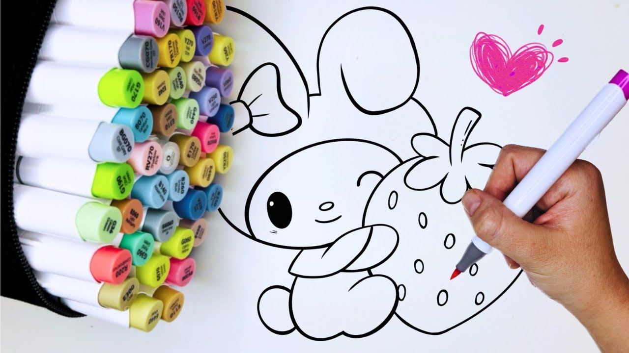 My melody ASMR satisfying 🩷 calm and relax with markers