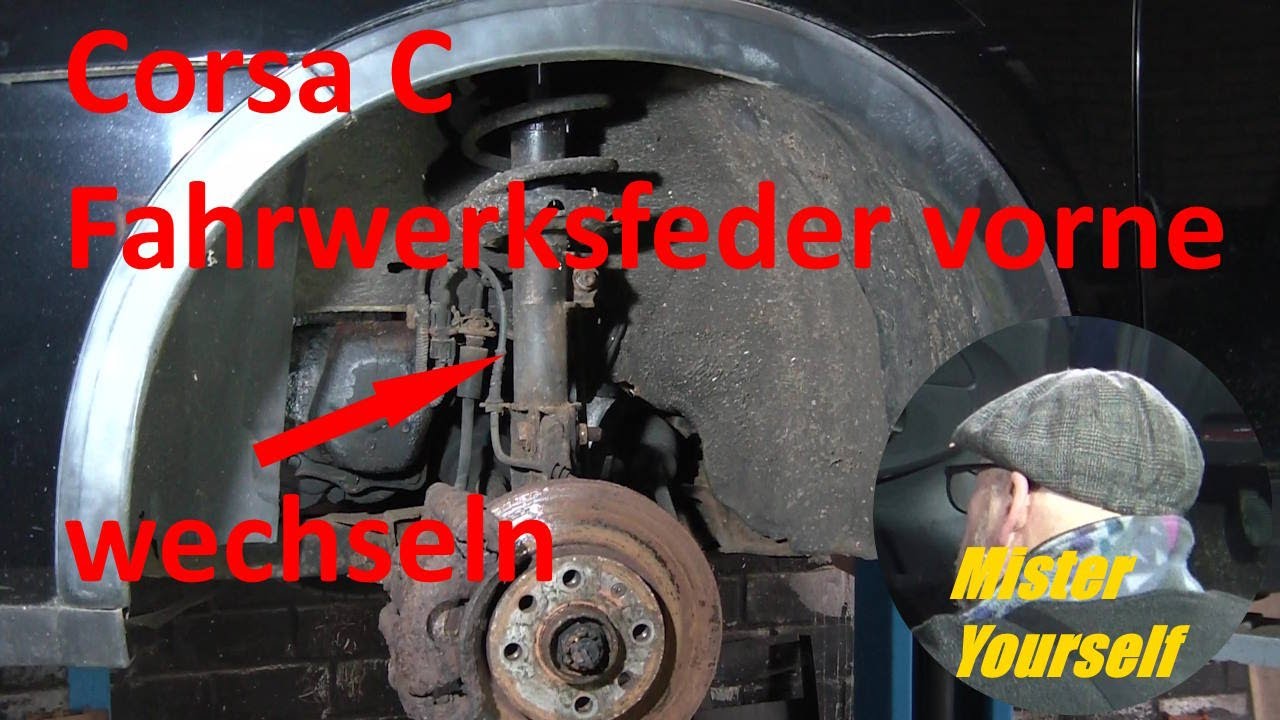 Corsa C, Fahrwerksfeder vorne wechseln