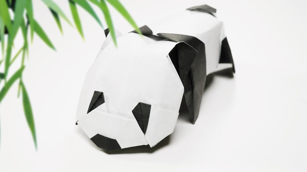 Origami Panda (Jacky Chan) - Paper Folding / Papier Falten / 종이접기 - Paper Crafts 1101 おりがみ
