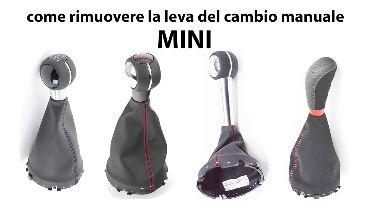 smontare il pomello leva del cambio manuale sulle Mini F55 F56 F57