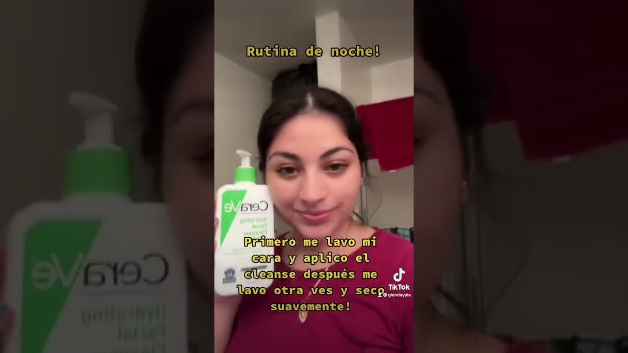 Rutina de noche para piel seca con productos CeraVe