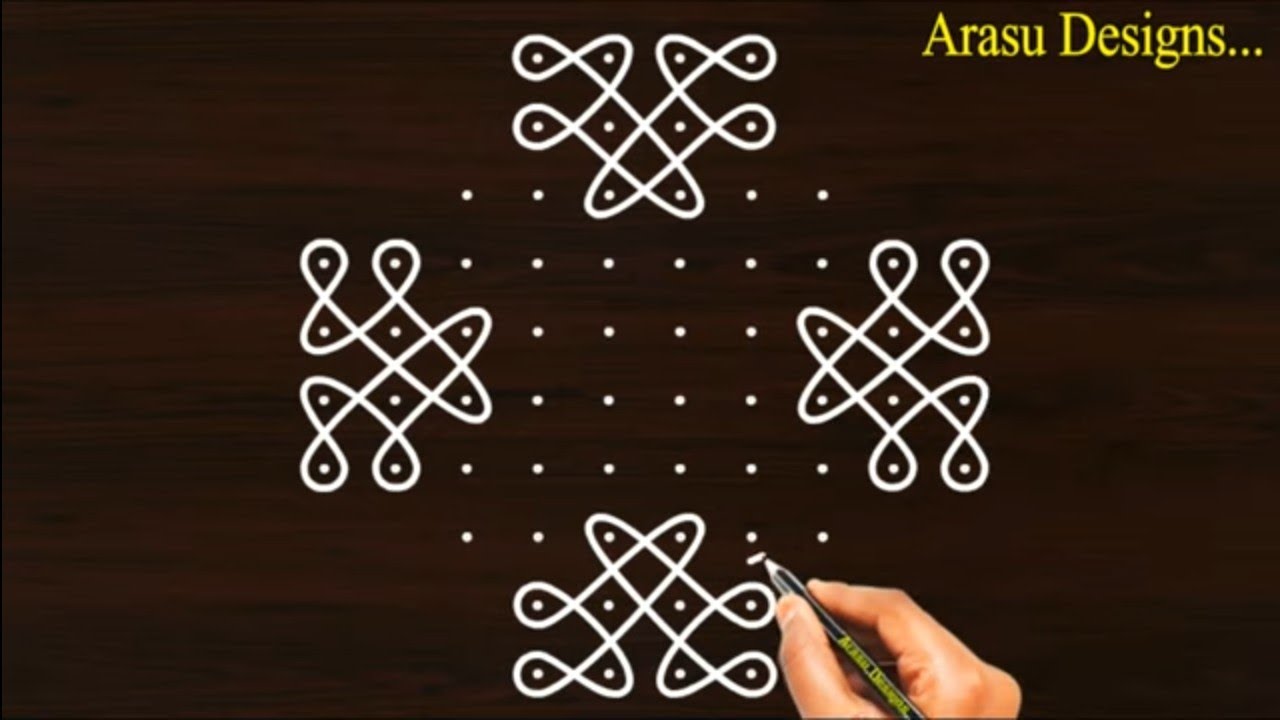#Arasudesigns#sikkukolam#kambikolam Beautiful kolam, 10 dot neli, melikala muggulu - Nandhana n5