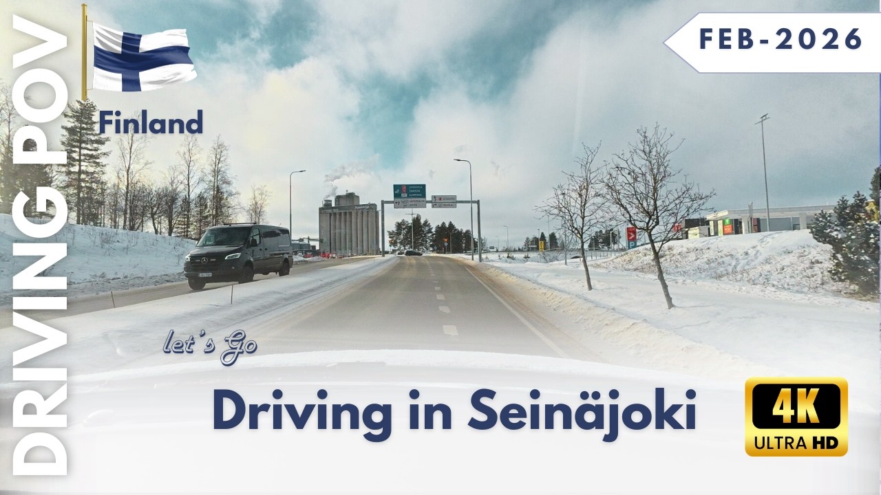 Peaceful Drive in Seinäjoki, Finland. POV Driving 4k (18.2.2026)
