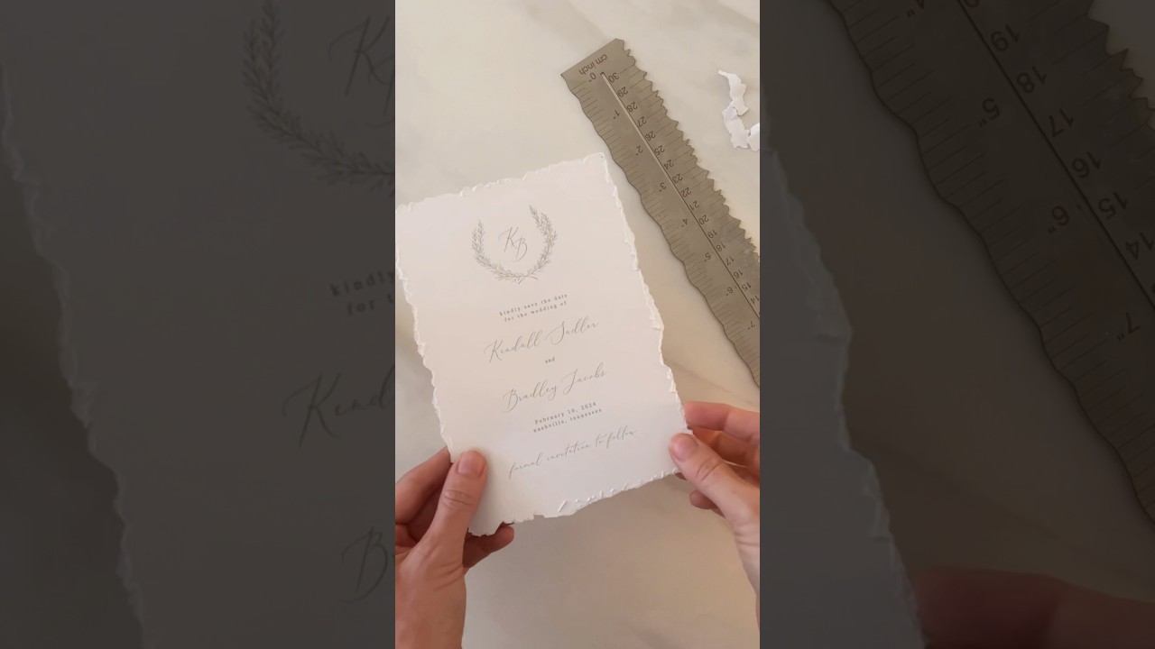 DIY Deckled Edge Wedding Invitations