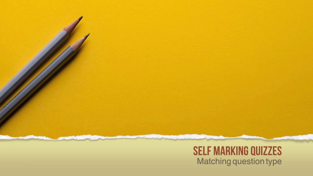 How to use the matching data type in Moodle.