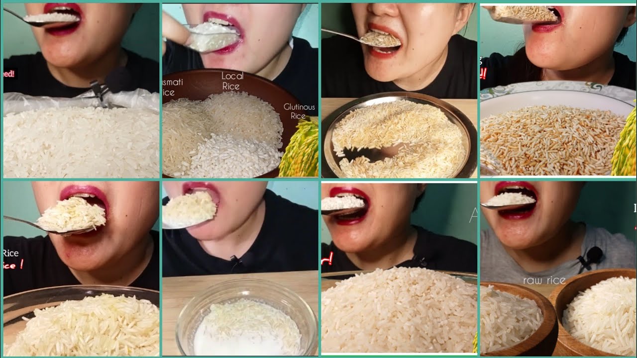 COMPILATION OF SHORT VIDEO|| SOAKED|DRY| AND ROASTED RAW RICE EATING| @Joylorna8