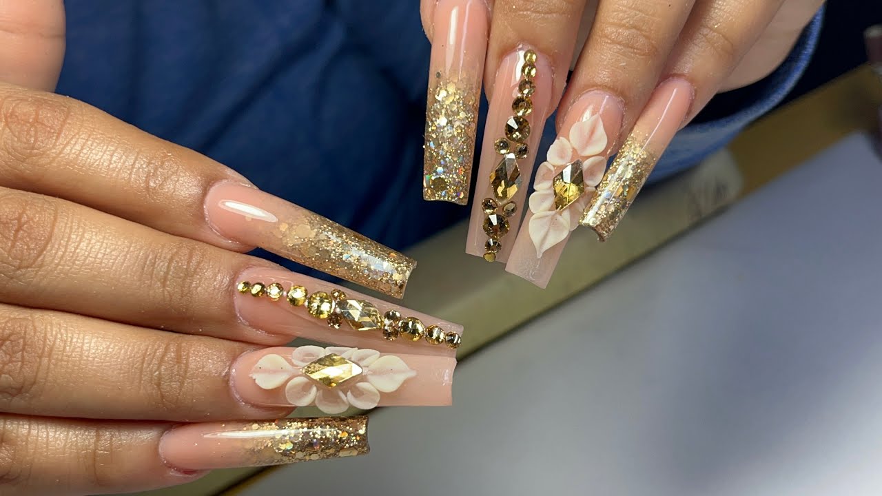 COMO HACER UÑAS ACRÍLICAS FLORES 3D  | DISEÑOS TENDENCIA 2023|UÑAS BUCHONAS LARGAS |ANDRESMEZANAILS