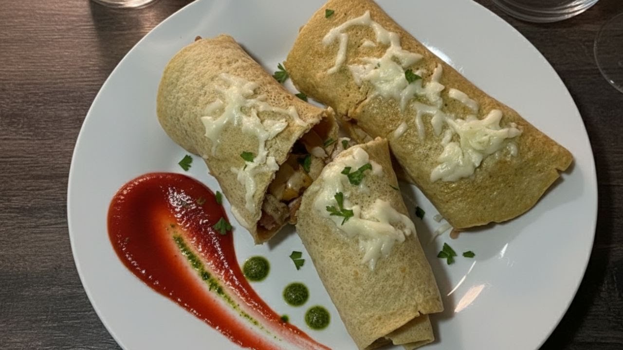 ¡Esta tortilla de avena con pollo es más rica de lo que imaginé! 😍🥑 Fácil, rápida y saludable