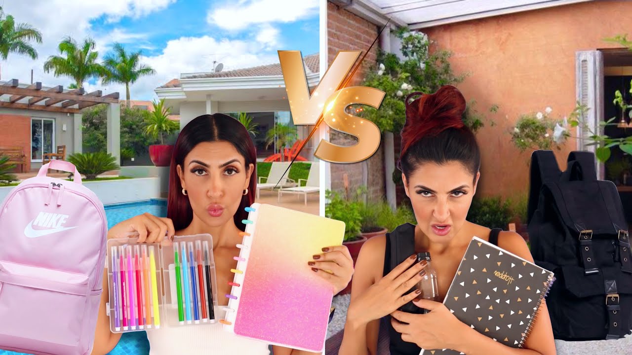 O MATERIAL ESCOLAR 2025  BRUNA VS JACIARA RICO VS POBRE