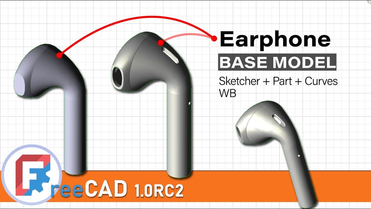 FreeCAD 1.0RC2 | Базовая модель наушников
