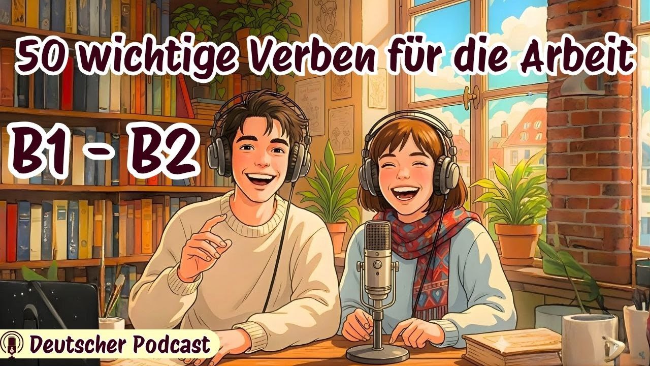 Diese 50 deutschen Verben fehlen dir im Job 😬 | Beruf & Büro Deutsch (B1–B2)