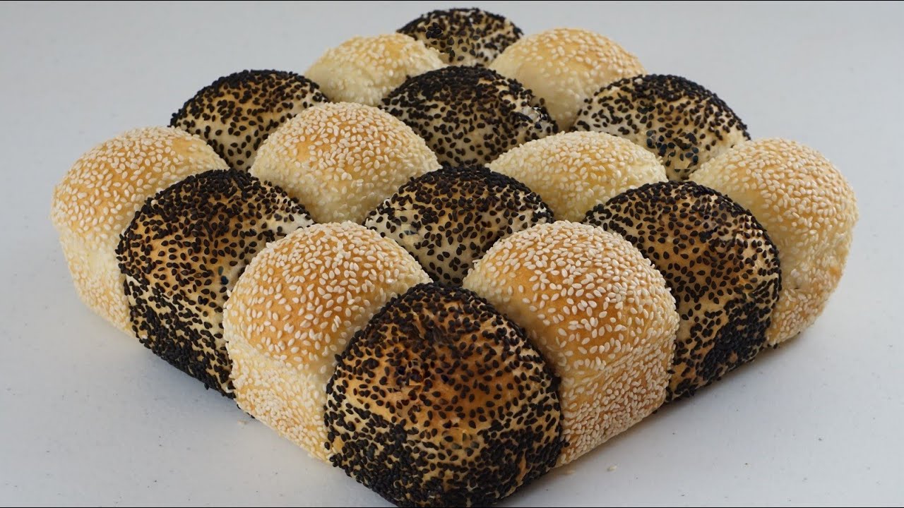 Sesame Butter Buns CHECKERBOARD BUNS Soft And Fluffy