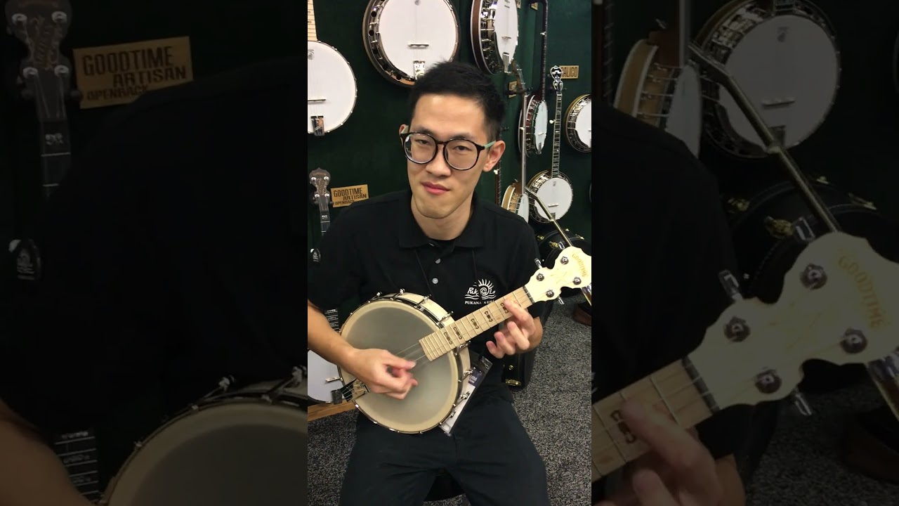Deering banjo-lele at the 2019 NAMM Show, Anaheim, CA, January 25, 2019.