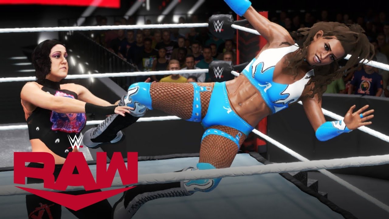 WWE 2K20 RAW BAYLEY VS ALIYAH - RAW WOMEN'S TITTLE ELIMINATION CHAMBER QUALIFYING MATCH