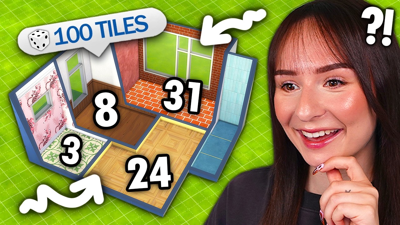 Each room is RANDOM NUMBER of TILES challenge in The Sims 4