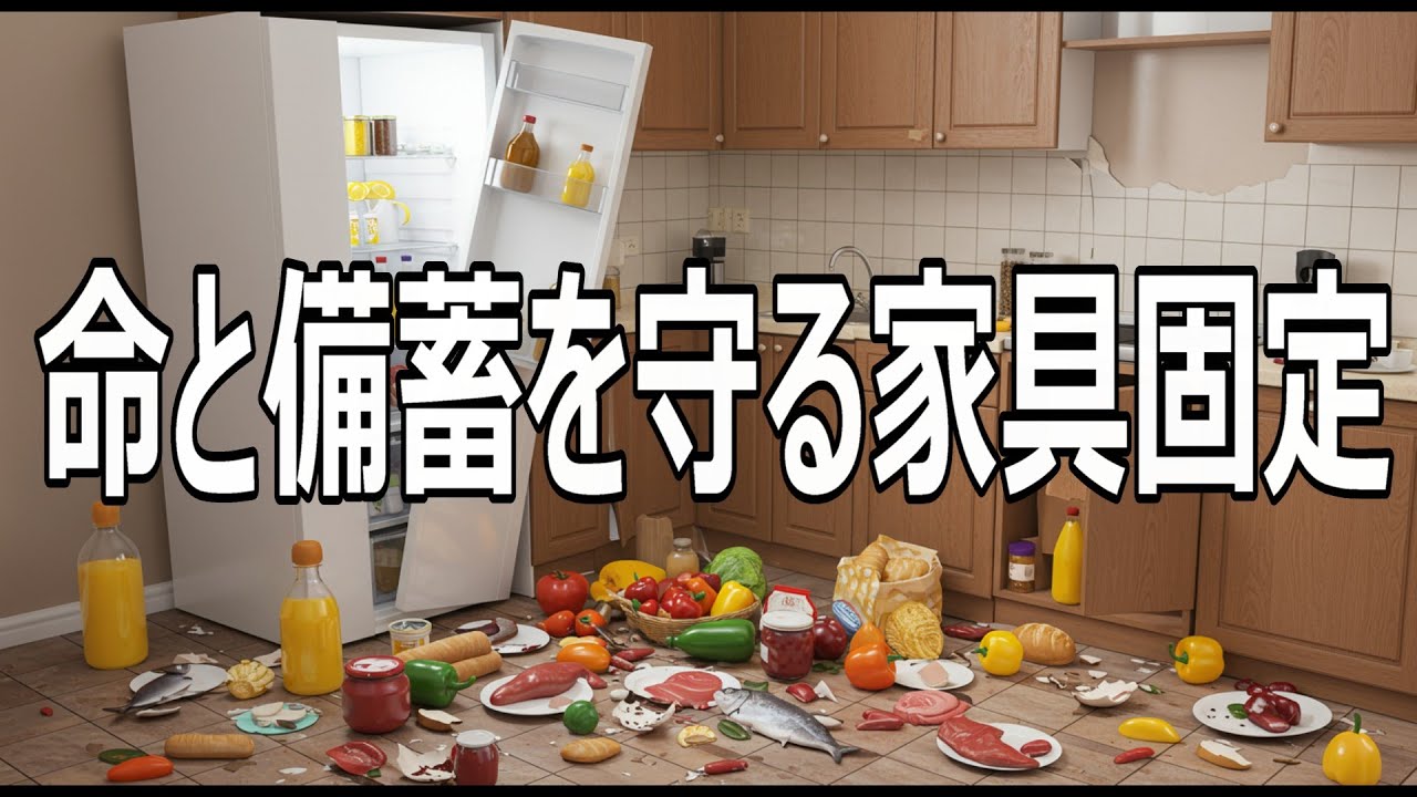 【身の安全確保と備蓄を守るための家具固定】