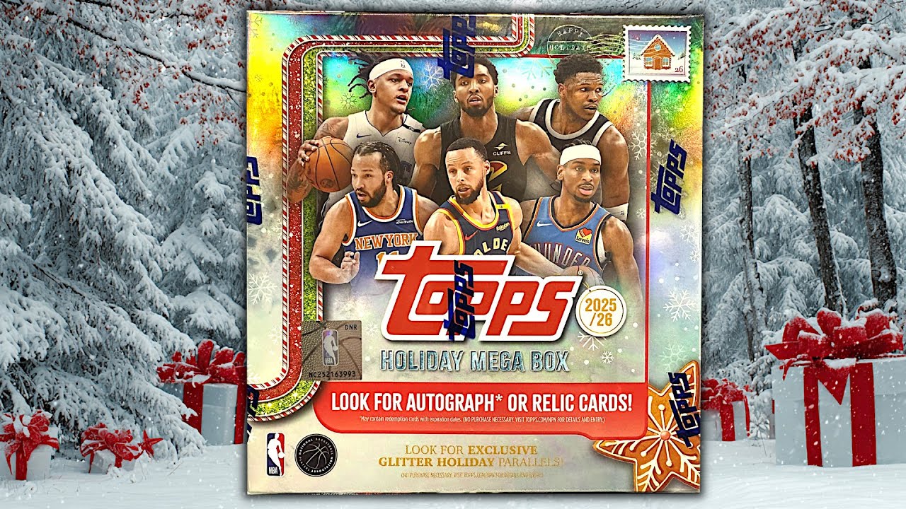 Открытие мегабокса с НОВЫМИ баскетбольными карточками NBA TOPPS HOLIDAY 2025-26!