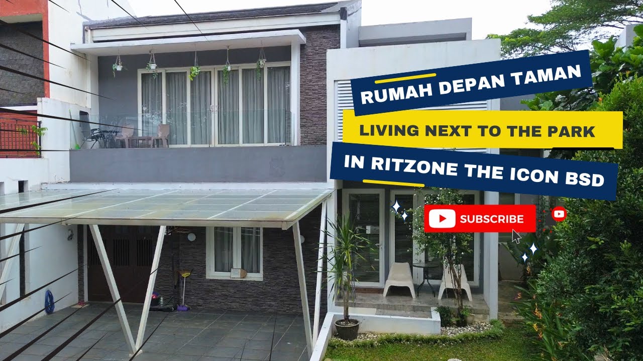 View Taman Tengah! Rumah Split Level Mewah di Ritzone BSD City | Siap Huni