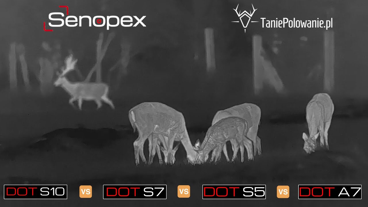 SENOPEX DOT S10, DOT S7, DOT S5, DOT A7 - porównanie, obserwacja danieli (animal observation)