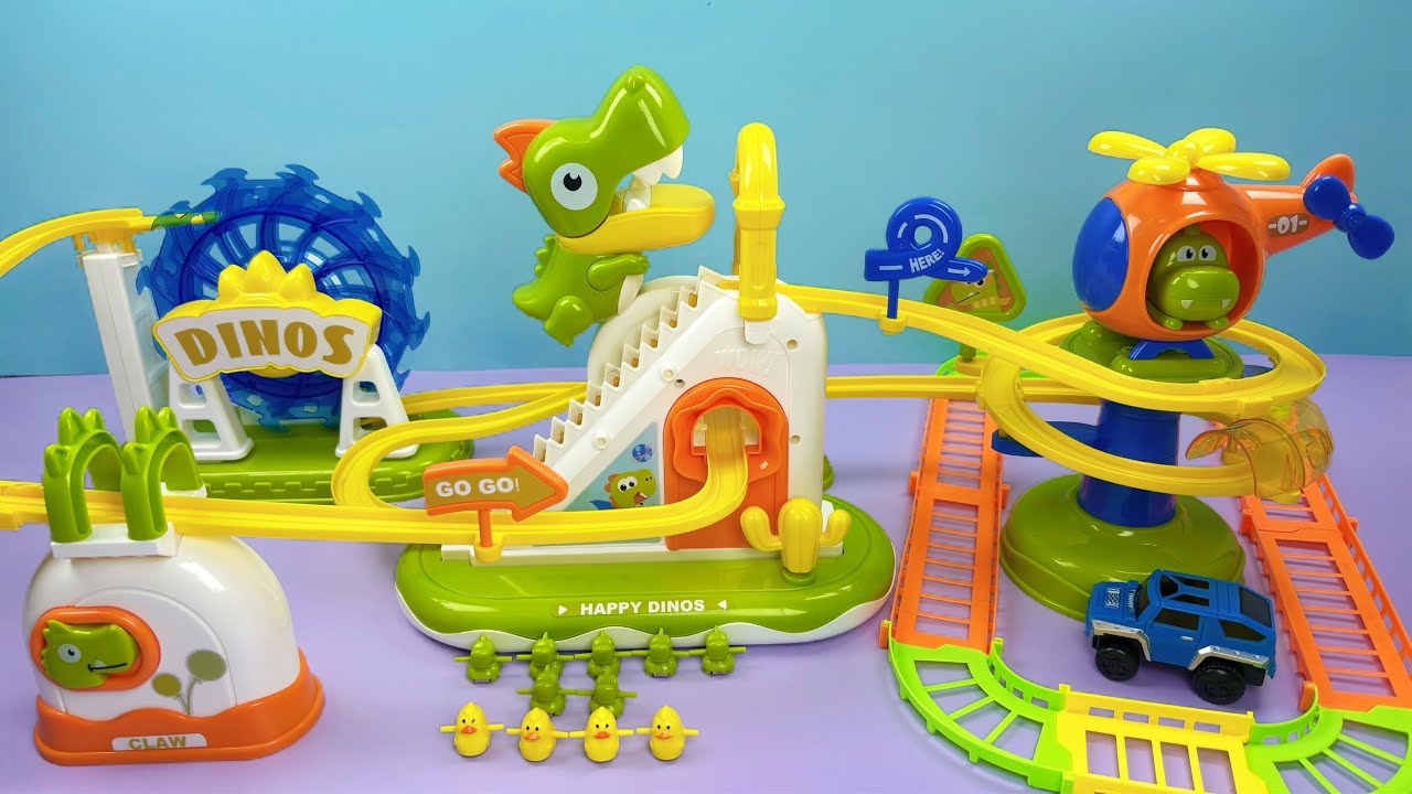 8-Minute Satisfying Dinosaur Track Toy ASMR | Toy Review