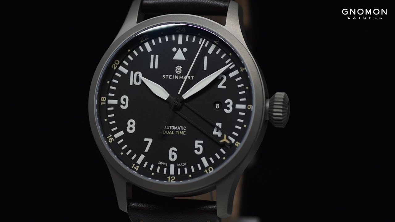 Steinhart Nav B-Uhr 44mm Automatic Dual Time Titanium
