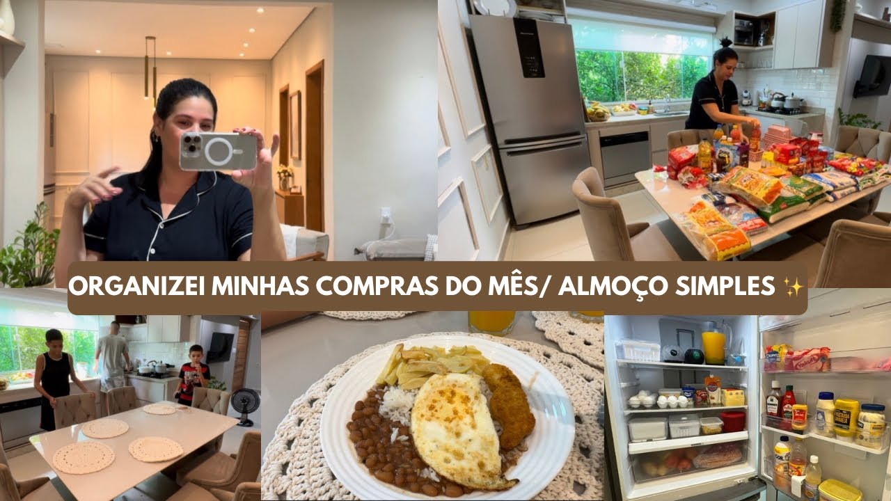 🔥Manhã produtiva comigo: organização das compras do mês +feijão fresquinho pra semana/Estou melhor 🤎