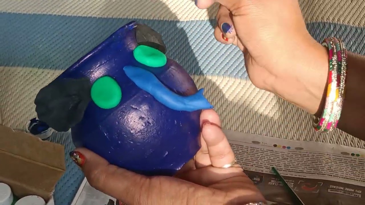 Mitti ki chhoti mataki aur clay se hathi banana 🐘