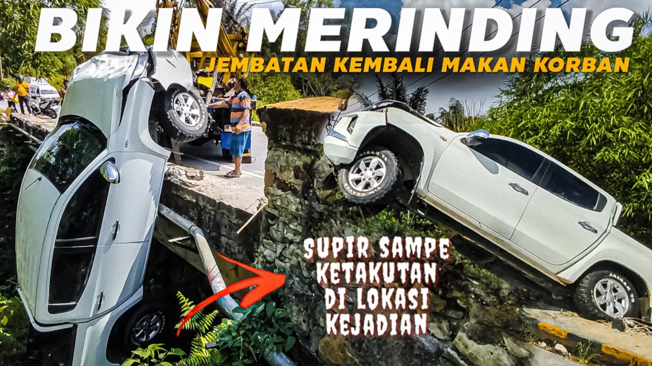 Mobil Double Cabin Terjun dari Jembatan || Kejadian Berulang  di Jembatan ini 😱