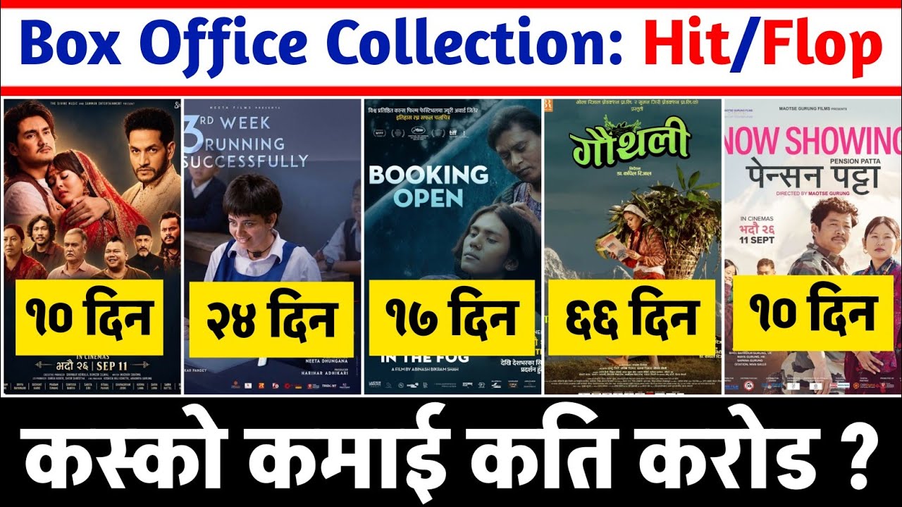 Gauthali 66,Elephant In The Fog 17, Parvati 24,Behuli & Pension Patta 10th DAY BOX OFFICE COLLECTION