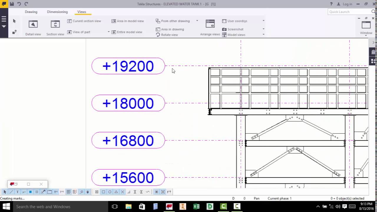 Generating 2D drawing from Master drawing catalog in TEKLA STRUCTURES 2016