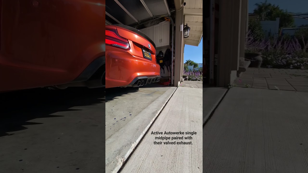 M2 Competition with Active Autowerke single midpipe paired to AA valved exhaust.