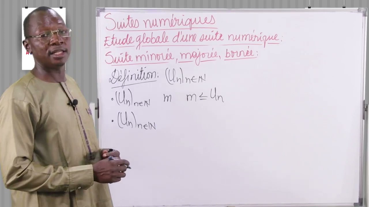 Le&ccedil;on 86 Etude gloale d'une suite num&eacute;rique   Suite minor&eacute;e, major&eacute;e, born&eacute;e