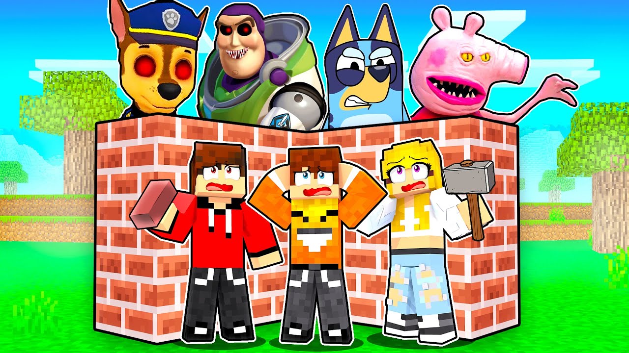 Мы строим БАЗУ ПРОТИВ МОНСТРОВ в Minecraft!