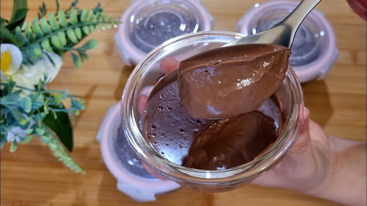 Recette de cr&egrave;me dessert chocolat 🍫 Sans oeuf! hyper facile et d&eacute;licieuse