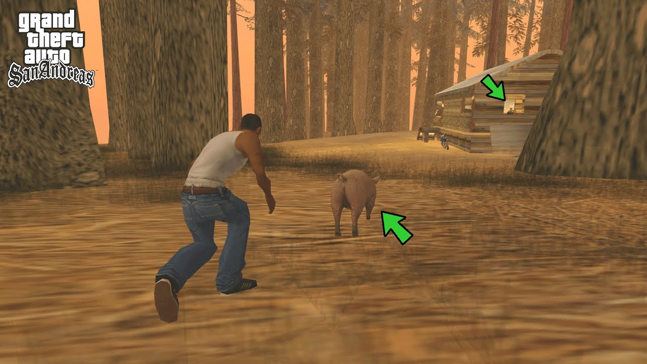 Never FOLLOW THIS PIG in GTA San Andreas! (Piggsy Easter Egg)