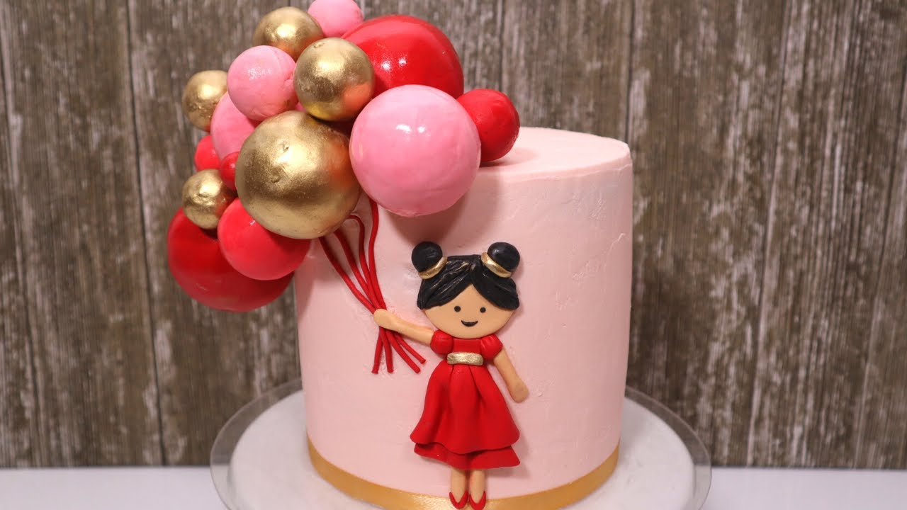 Balloon  Girl cake idea | Birthday cake idea for girls
