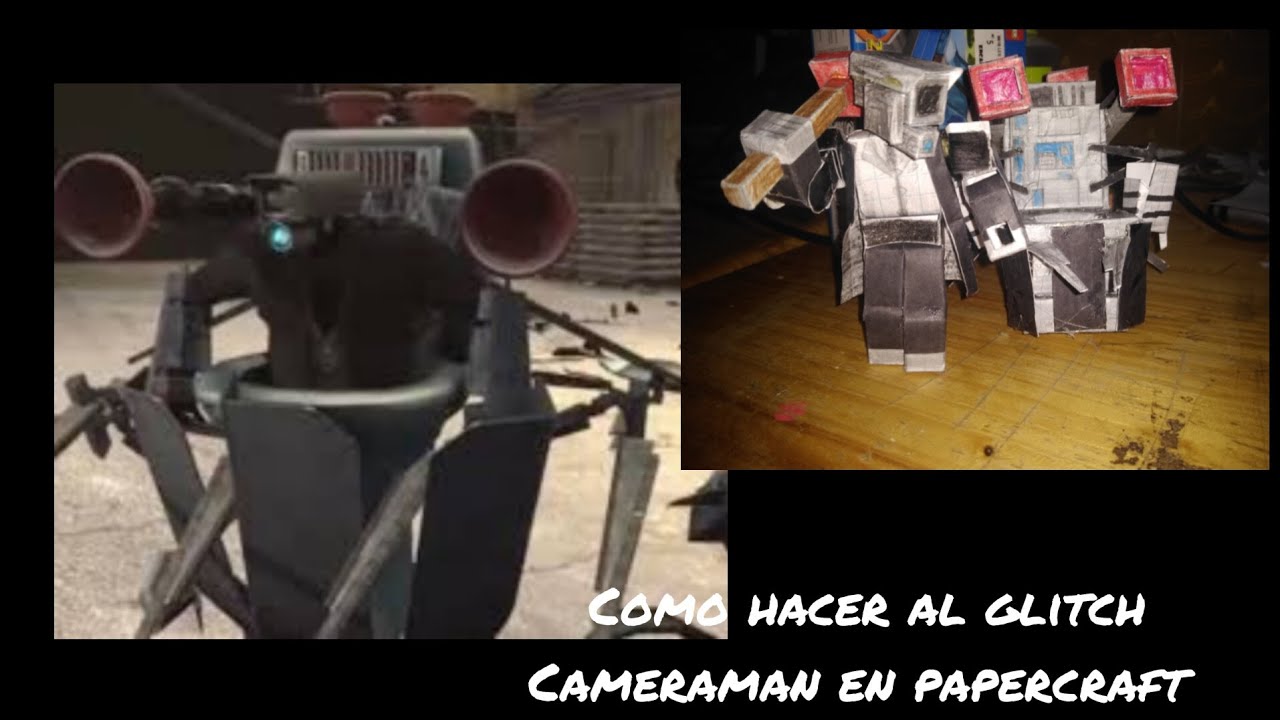 Como hacer a glitch cameraman en papercraft