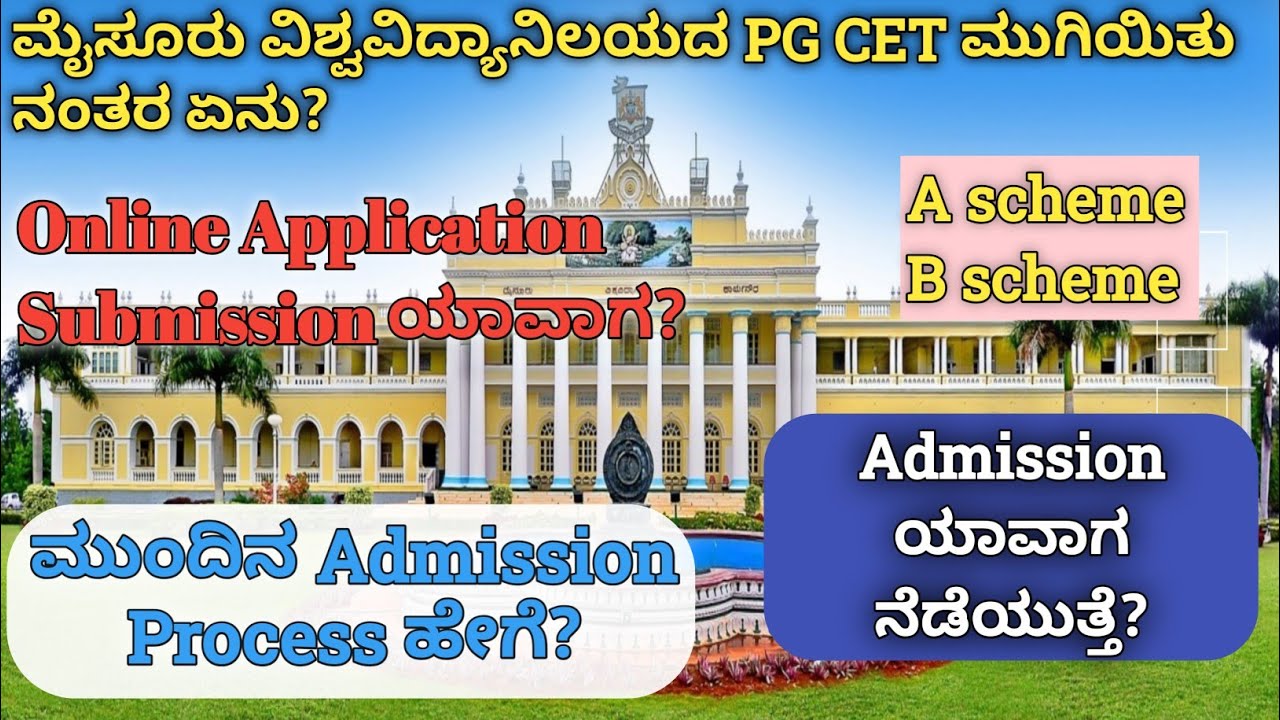 Mysore University PG Admission 2025 | UOM admission Process | A&B scheme admission 