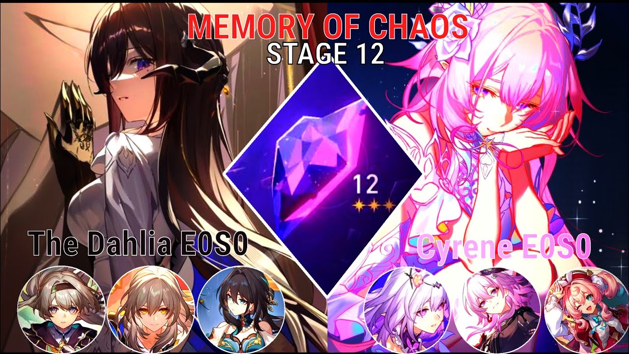 Memory of Chaos 3.8| The Dahlia E0S0 & Cyrene E0S0| Honkai Star Rail