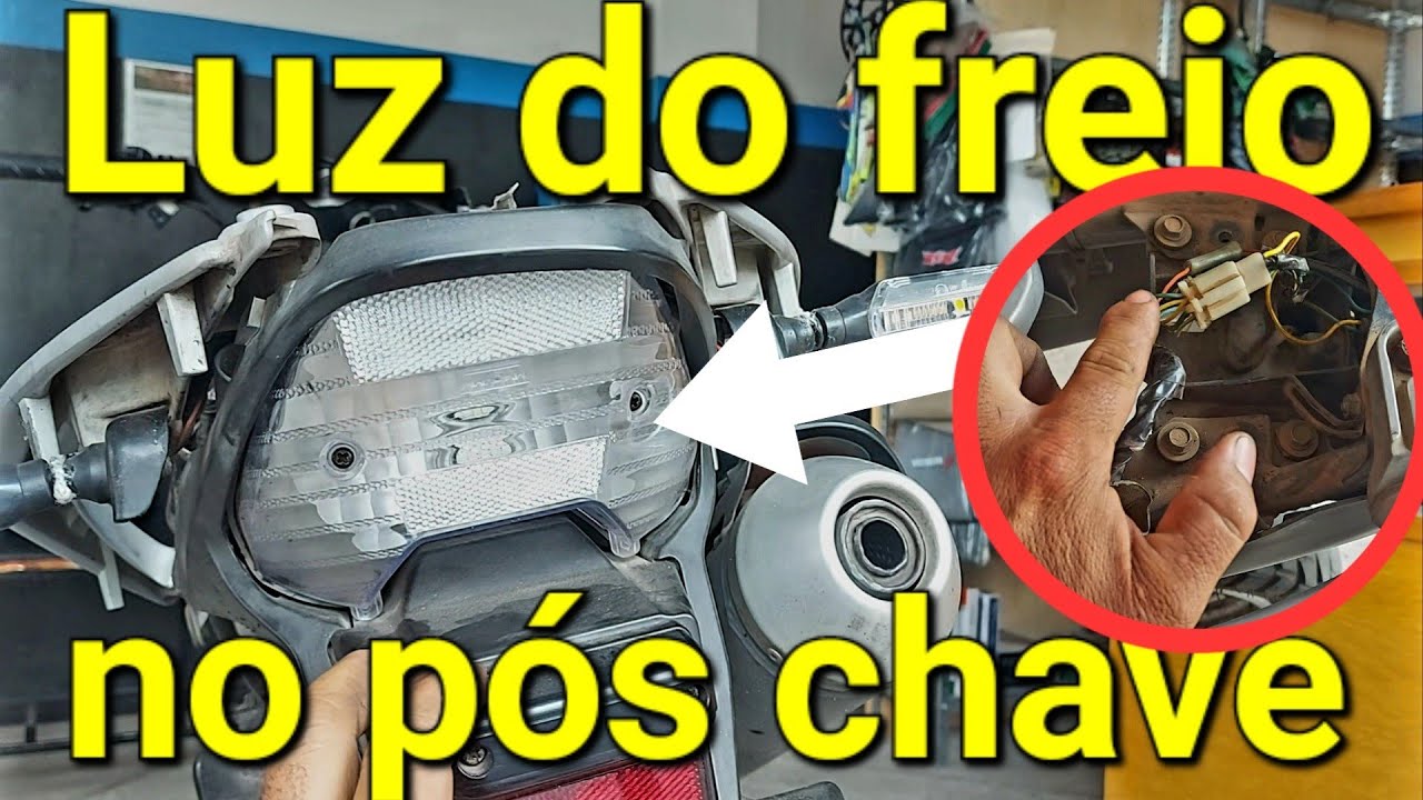 pós chave na luz de freio com lâmpada de Led em qualquer moto