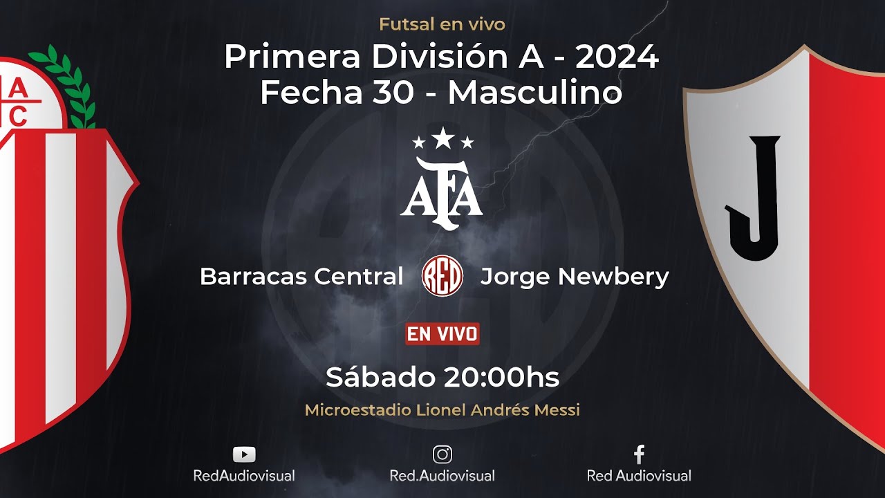 🔴 Barracas Central vs Jorge Newbery - Fecha 30 - Primera División A - Futsal AFA 2024 - Masculino