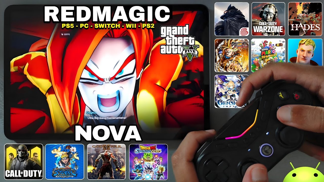 REDMAGIC NOVA tablet CHEGOU! 28GB de ram JOGOS PESADOS da PLAYSTORE e GAMES de PS5, PC, SW e PS2