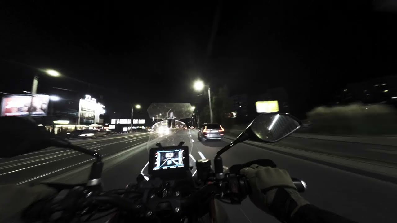 POV: Night cruise to stay    QJ Motor #bike #pov #nightvibes