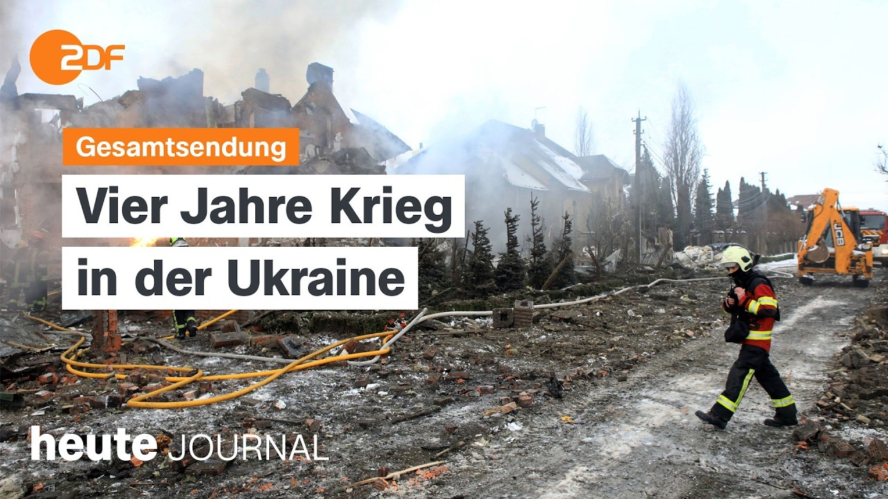 heute journal vom 22.02.2026 Ukraine-Krieg, Bilanz der Winterspiele, Arbeit für Asylbewerber